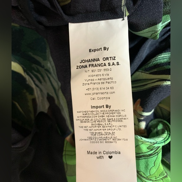 johanna ortiz • namibia long-sleeves keyhole silk midi dress in black 2 - Picture 14 of 14